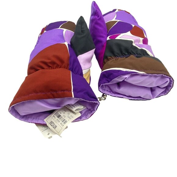 Emilio Pucci Purple Patterned Mittens - Picture 4 of 8